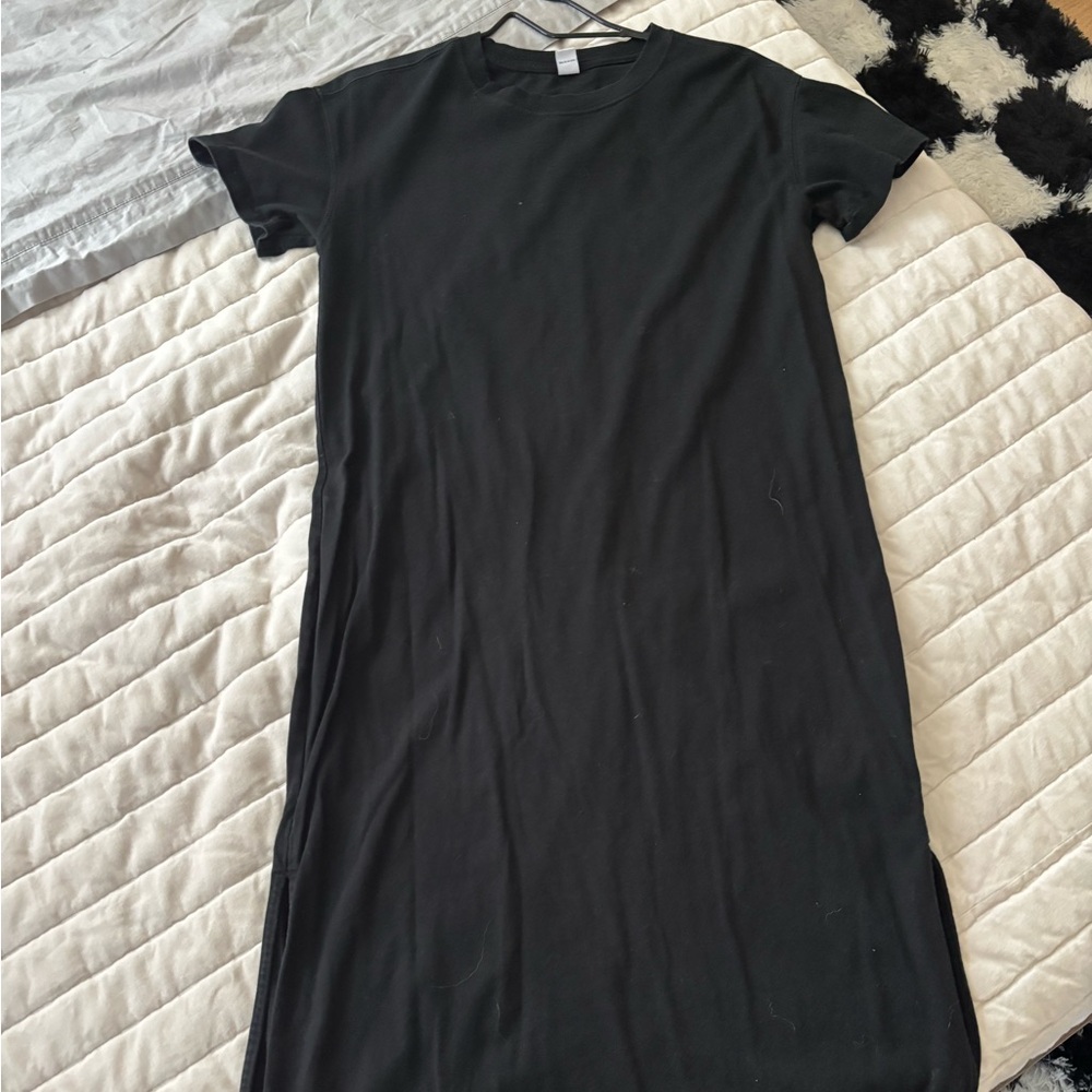Old Navy Black Maxi T-Shirt Dress